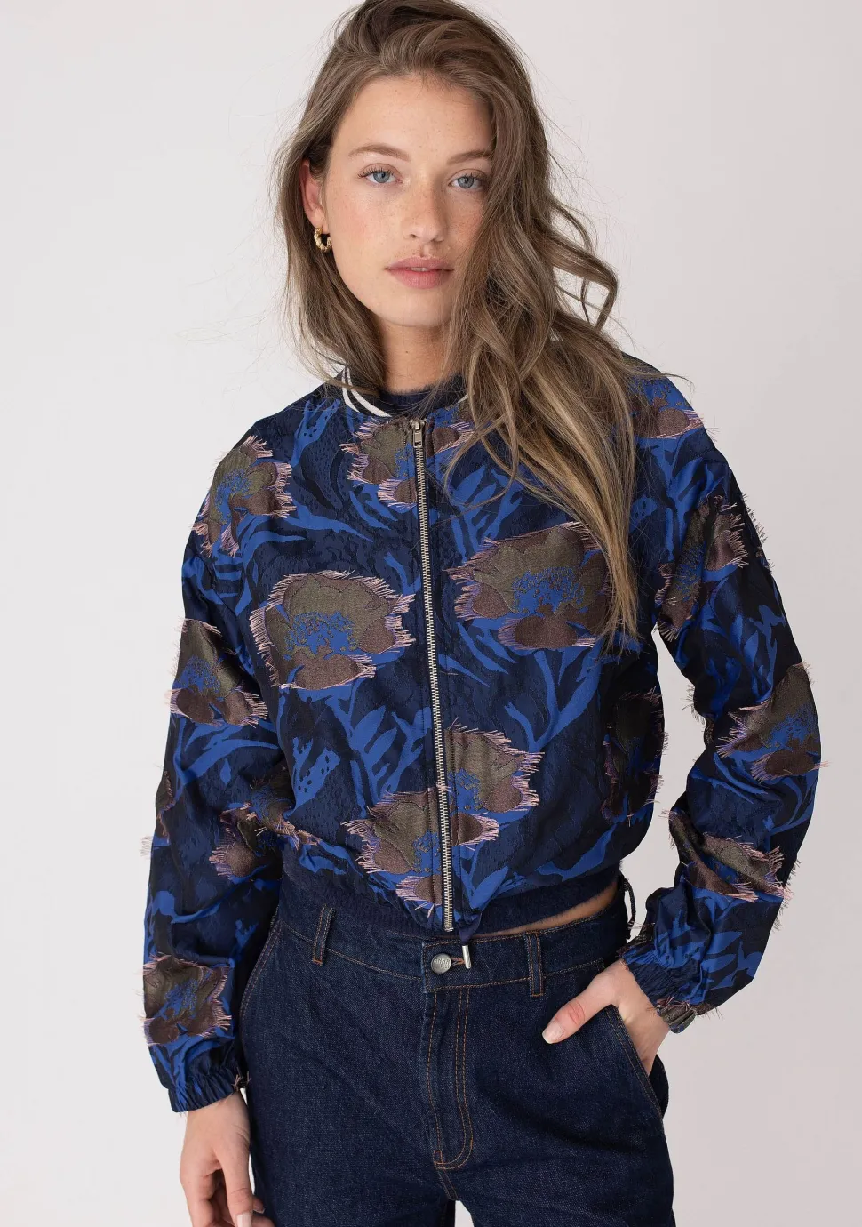 ANNA BLUE BOMBERJACK